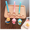 KAKA0 Cute Cartoon KeyChains Pvc Plastic Korean Action Figures Key Chain Pendant Anime Doll Keyring Lovers Funny