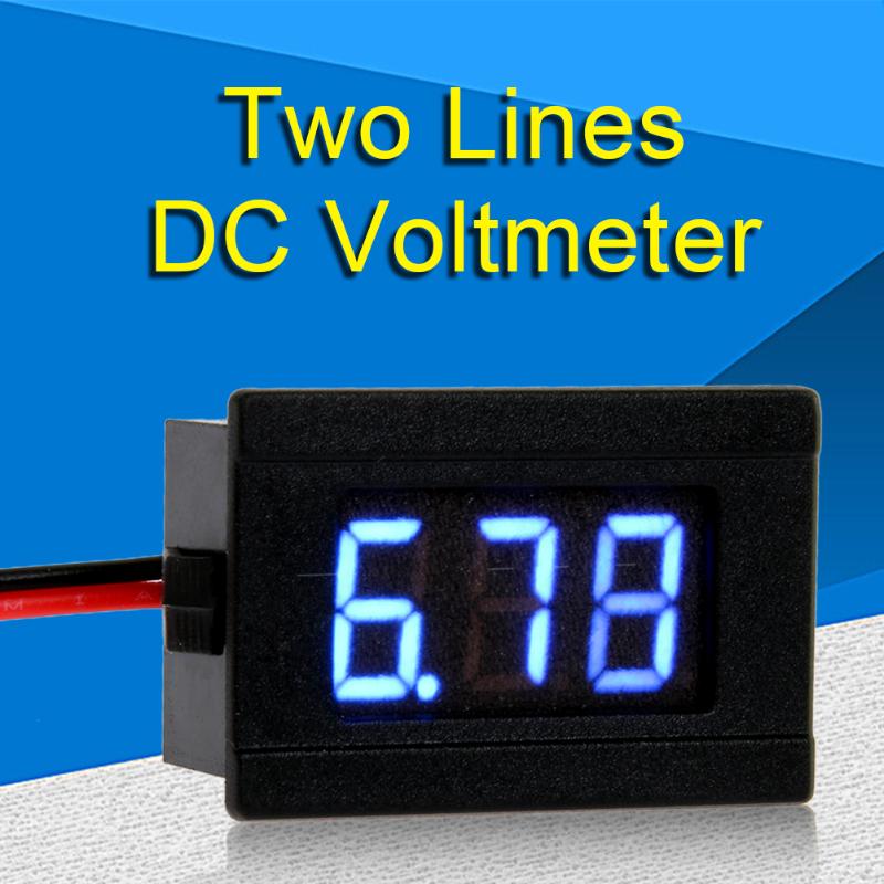 Red/Green/Blue 0.36inch Car Motor LED Digital Voltmeter Gauge Volt Voltage Panel Meter LED Volt Panel Meter Gauge Measurement