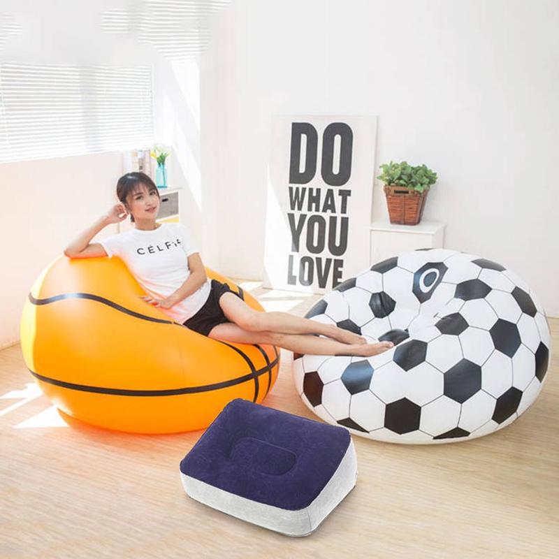 2020 New Fashion Inflatable Sofa Air Soccar Football Self Chair Portable Outdoor Garden Sofa Living Room Furniture Corner Sofa