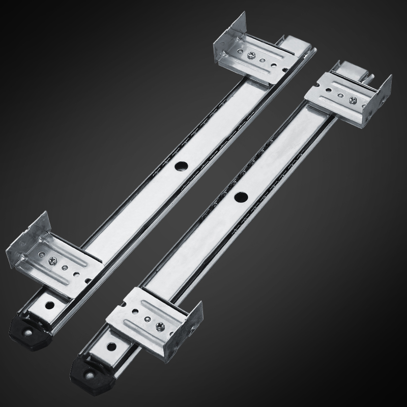 1 Pair H914 W27mm/W35mm L35cm 14" Ball Bearing Drawer Slide For Keyboard Pull out Tray Adjustable Hanging Suspension Bracket