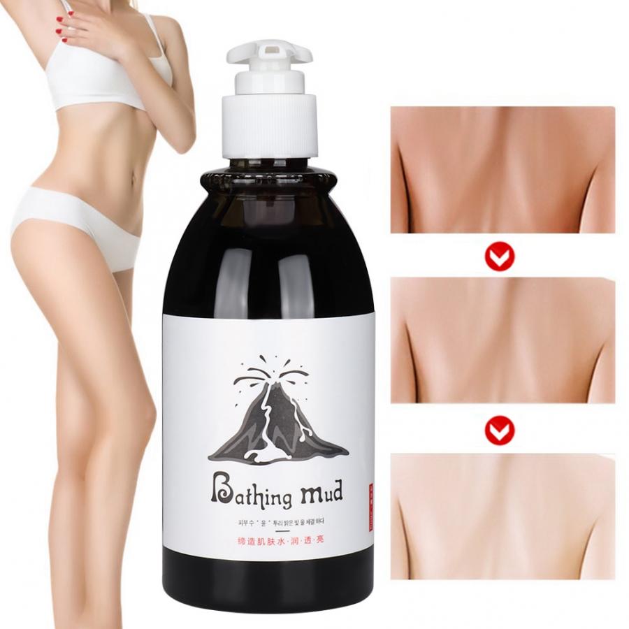 Volcanic Mud Shower Gel Whole Body Wash Fast Whitening Deep Clean Skin Moisturizing Exfoliating Body Care 260ml