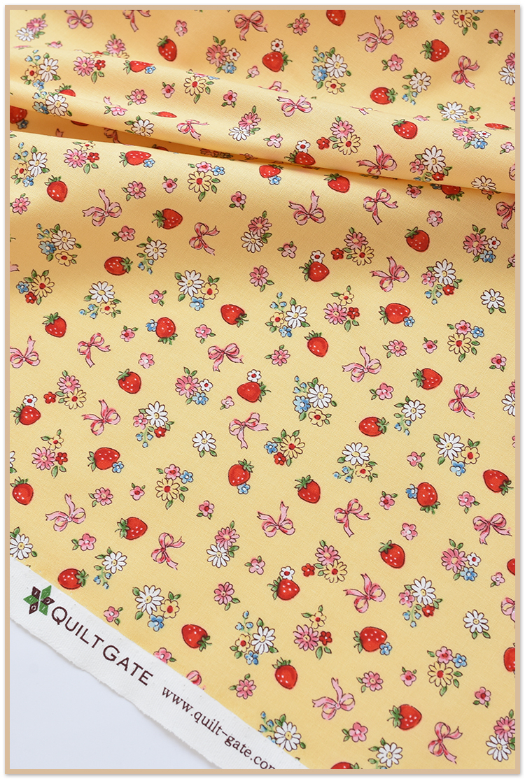 quiltgate fabric cotton small strawberry cloth baby dress Margaret Sophia series DIY