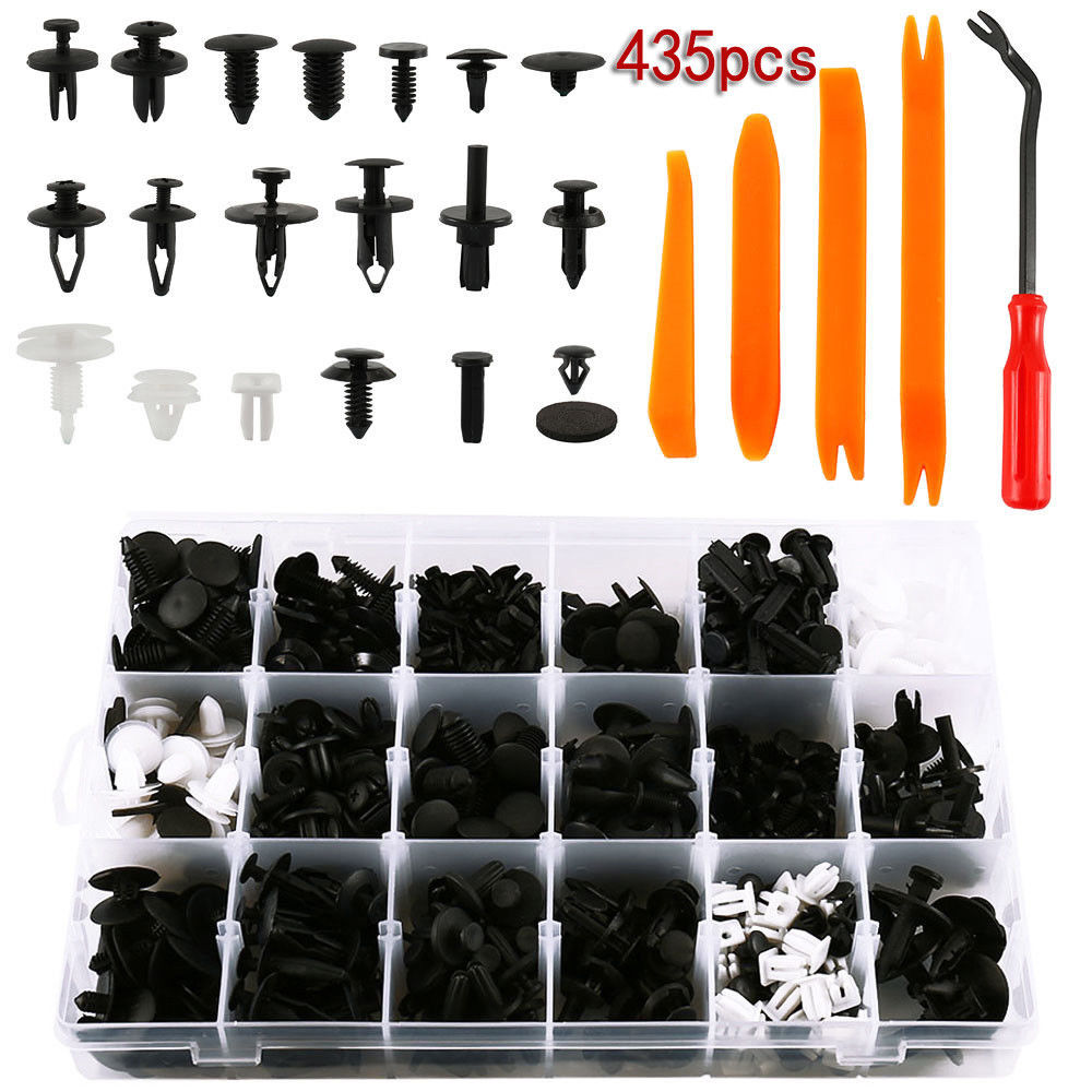 430pcs Car Plastic Rivets Set+tie+buckle buckle boxed accessories bag car fast clip clip screws 5pcs Fastener Removal Tool Set