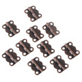 50Pcs 16*13mm Antique Red Bronze Cabinet Hinges for Furniture Jewelry Boxes Small Hinge Furniture Fittings For Cupboard