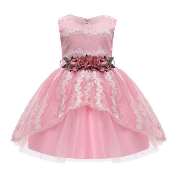 Christmas Children's Clothing 2020 Autumn New Lace Mesh Girls Dresses Girls Princess Dress Flower Girls Dresses Catwalk Dresses