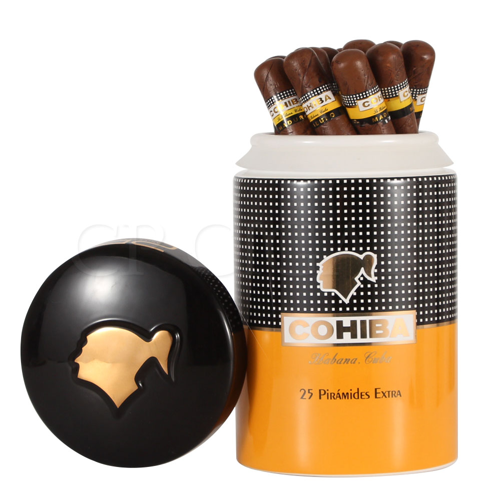 COHIBA Ceramics Cigar Tube Luxury Big Cigars Humidor Jar Home Storage Cigars Box Tube Smoking Accessory W/gift Box