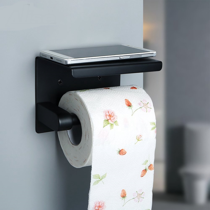 toilet paper holder bathroom equipment bathroom hardware For bathroom shelf Wall Mounted Towel Holder Toilet Roll Holder