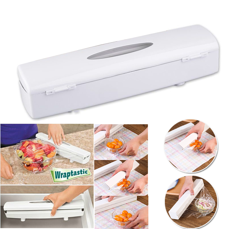 Food Tool Plastic Wrap Dispenser Kitchen Holders Cooking Accessiories Cutter High Quality Paper Tools Storage Foil