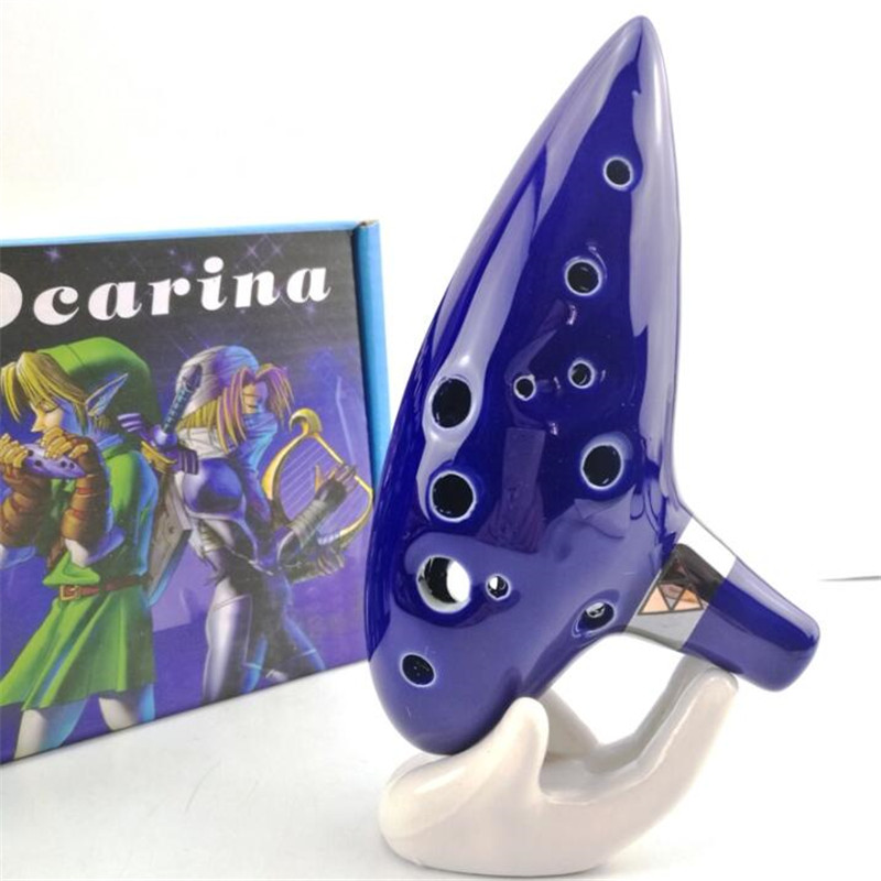 Hot New Game Zelda Magic Ocarina of Time Cosplay Costumes Props Accessories Funny Ceramic Flute Christmas Present