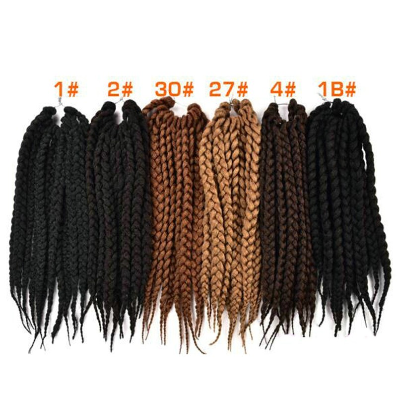 Feibin Twist Crochet Box Braid Hair Extensions For Afro Women Braiding Hair Free Shipping