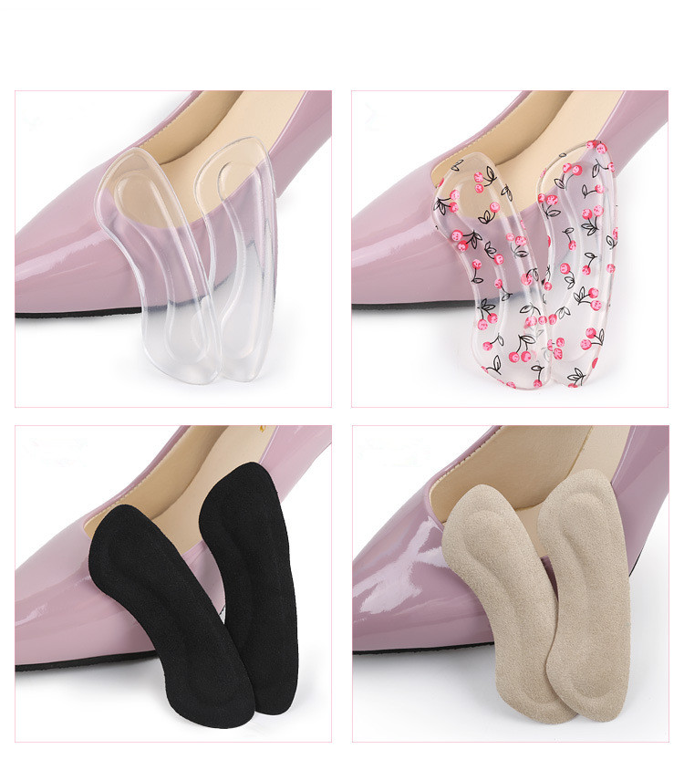 Insoles For Shoes Silicone Gel Heel Protector Soft Cushion Pad Women Protector Foot Feet Insole Shoes Accessories Shoe Inserts