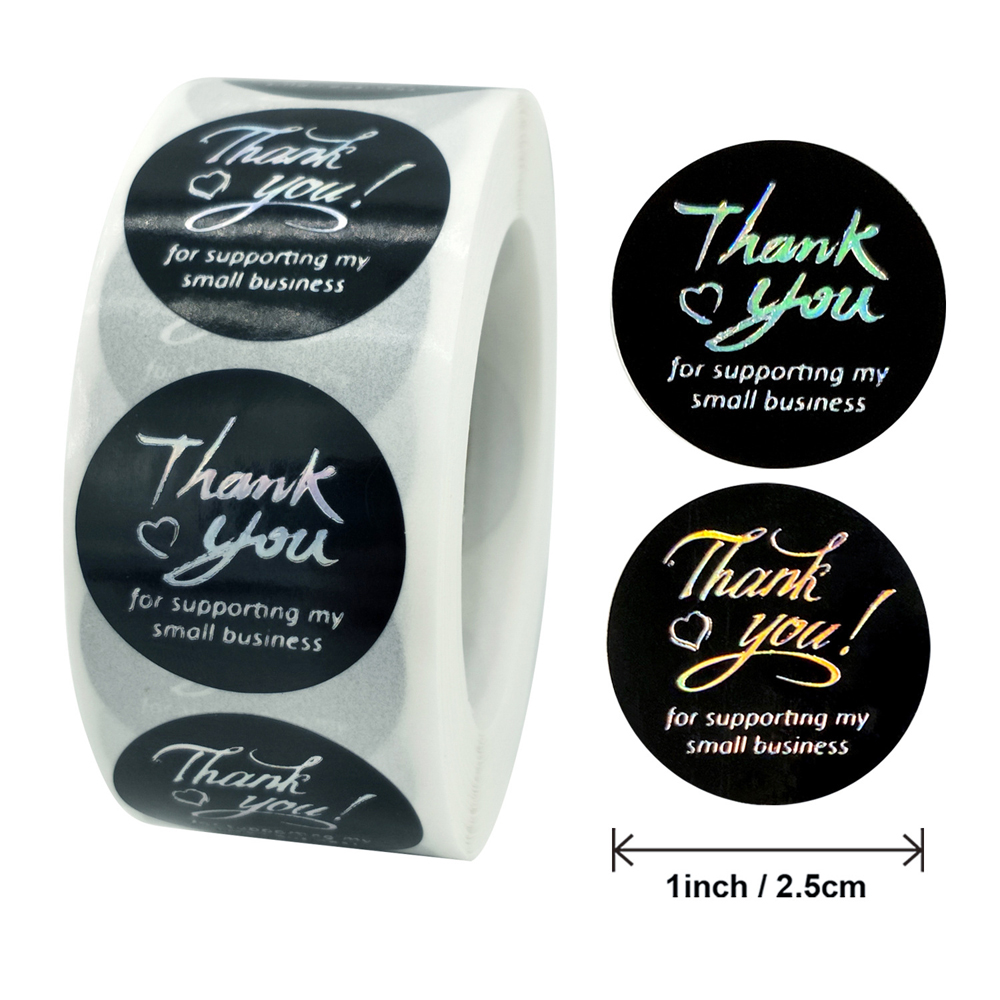100-500pcs Thank You For Supporting My Small Business Sticker Handmade Sticker Christmas Sticker Gift Packaging Sealed Label