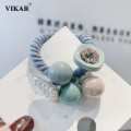 Luxury Shiny Diamond Elastic Hair Bands Women Sweet Ponytail Organza Scrunchie Set Hair Ropes Hair Accessories Headwear VIKAR