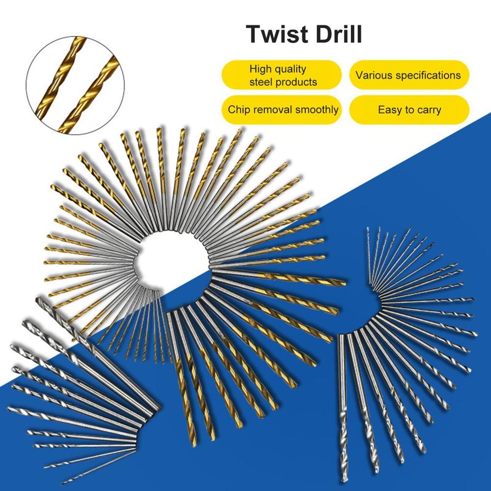 0.8-3.0mm HSS Steel Cobalt Mini Twist Drill Bit set Straight Shank Hole Opener Power Drilling Punching Tools For DIY WoodWorking
