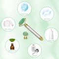 Electric Facial Jade Roller Vibrating Face Massager Roller For Facial Lifting Anti-aging Cheeks Skin Tightening Beauty Care set