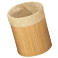 Bamboo Trash Can Foldable Waste Paper Bas Trash Can, Can Be Used in Office, Study, Bathroom, Living Room, Etc