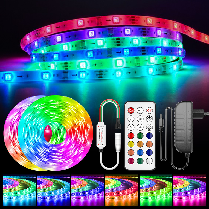 RGB LED Strip Lights Individually Addressable Smart WS2811 SMD Dream color Flexible Ribbon RGB LED Light Tape Diode DC 12V