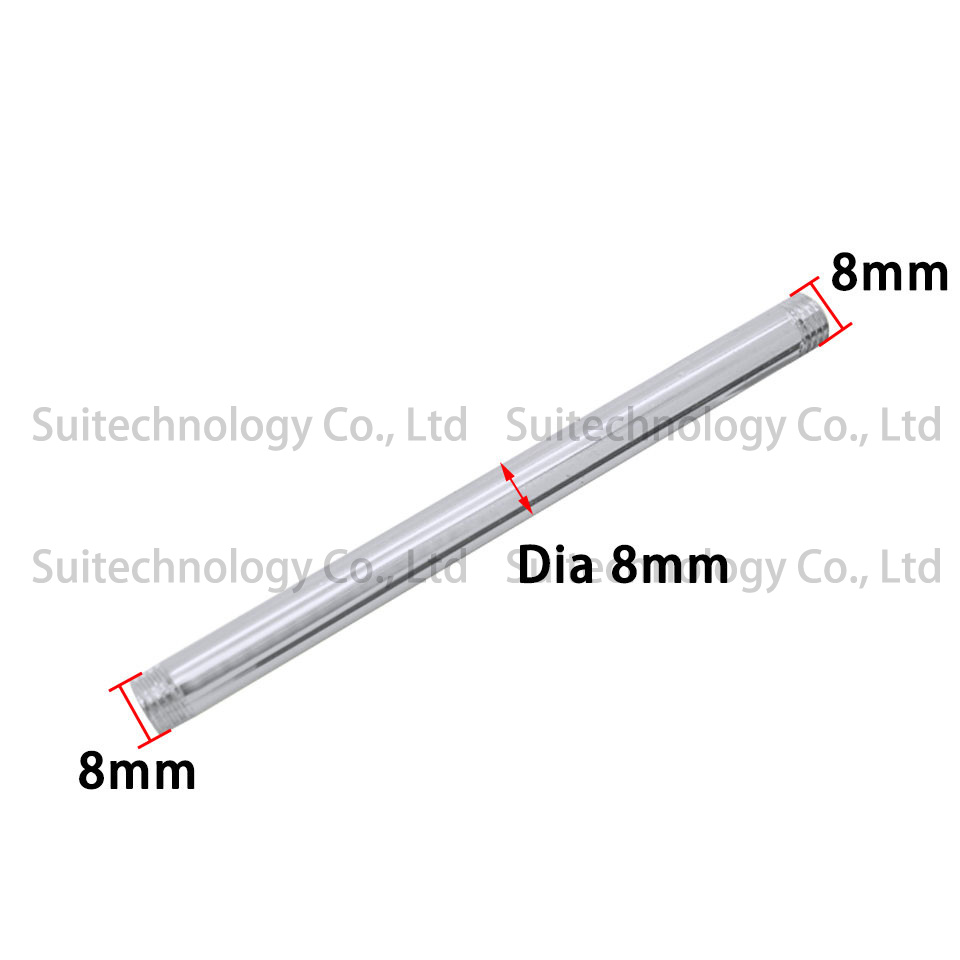 2pcs Dia 6mm/8mm/10mm table lamp hard tube LED straight rod bracket clip table lamp M8 M10 External Teeth Iron Pipe hollow Tube