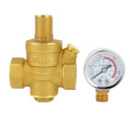 DN20 3/4" Brass Water Pressure Reducing Maintaining Valves Regulator Mayitr Adjustable Relief Valves With Gauge Meter 85*63mm