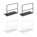 1 Pair Iron Bookends Book Support Simple Desktop Office Magazine Stand Holder