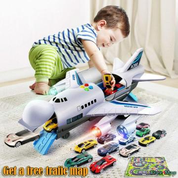 Music Story Inertia Baby Toy Airplane Simulation Passenger Aircraft Baby Music Flash Early Education Educational Toy Airplane