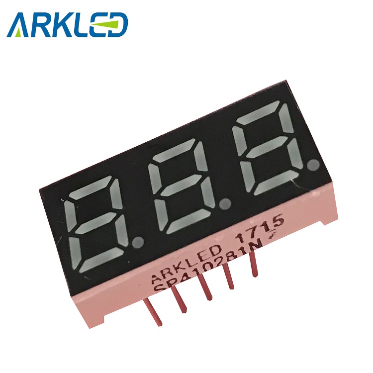 0.28 inch three digits led display yellow color