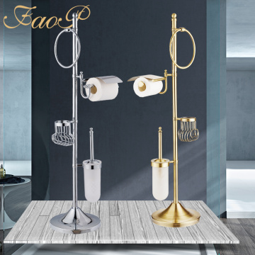 FAOP Bath Hardware Sets chrome Bathroom brush holder Tissue Holders Bathroom Accessories set Toilet Paper Holder