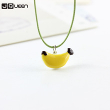 2018 Summer Fruit Pineapple Banana Dragon Fruit Ceramic Necklace Wholesale Fresh Girl Jewelry Lovely Creative Gift Dropshipping