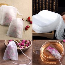 New Teabags 100Pcs/Lot 5-5.5 x 7CM Empty Tea Bags With String Heal Seal Filter Paper for Herb Loose Tea