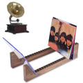 Vinyl Record Storage Holder 25 Albums Acrylic Display Stand Pine Wood CD Rack Display Your Singles And LPs In This Modern Rack