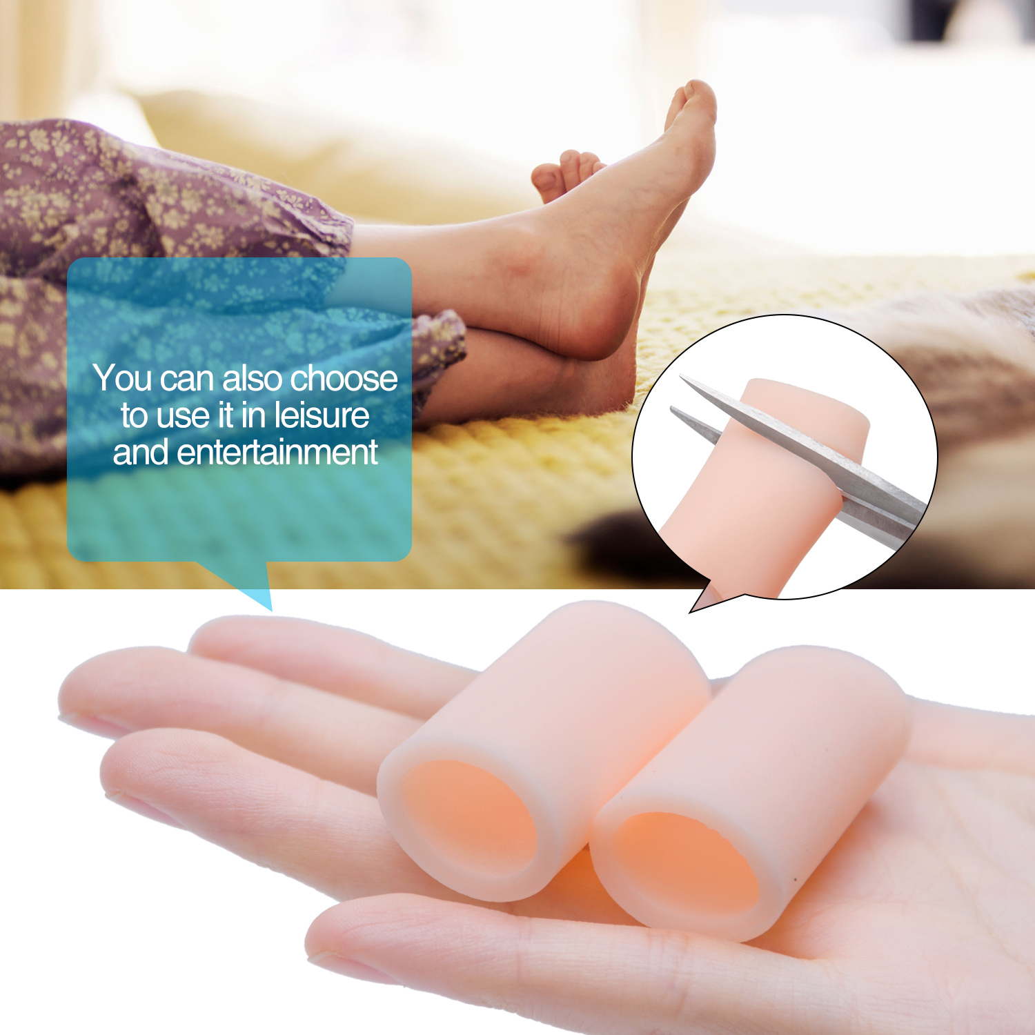 Sumifun 2PCS Thumb Separator Gel Corn Corrector Fingers Protector Hammer Toe Separator Foot Suport Health Care Z55302