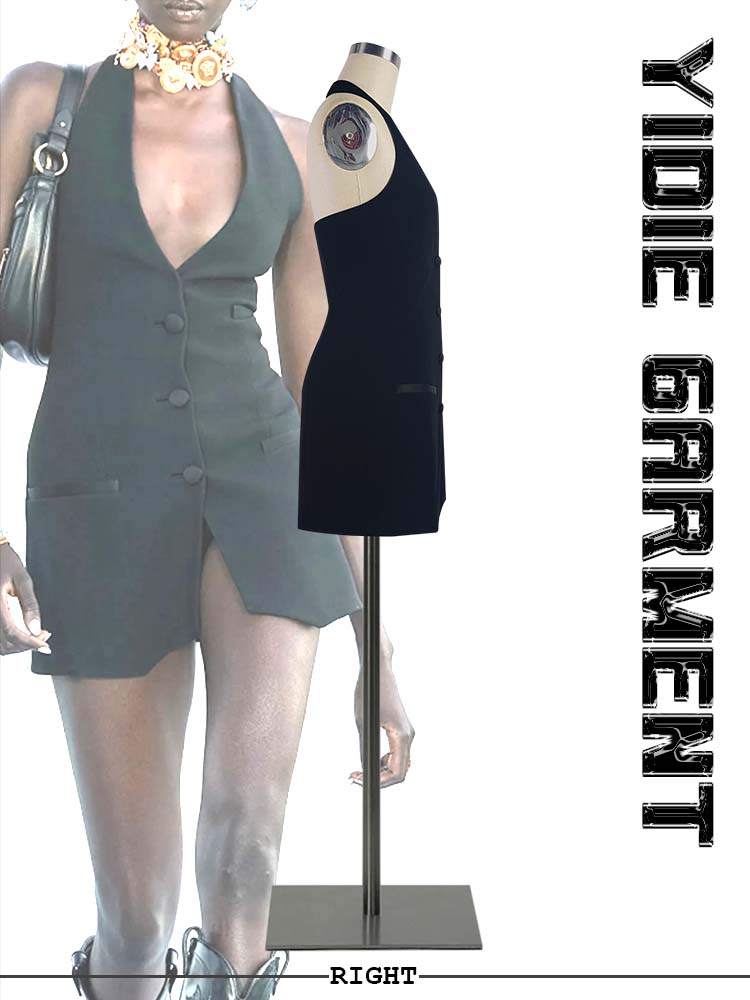 Deep V Neck Low Cut Cami Dress