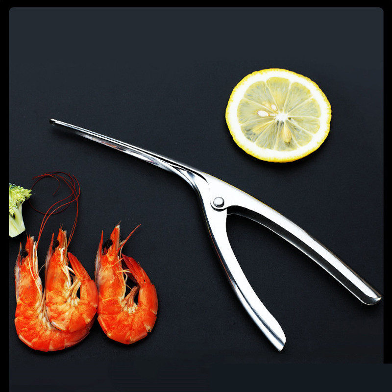Stainless Steel Shrimp Peeler Prawn Shrimp Deveiner Fishing Knife Lobster Shell Remover Peel Device Kitchen Seafood Tools U3