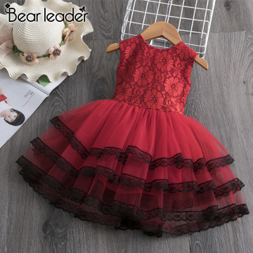 Bear Leader Girls Princess Dress New Festival Fashion Style Girl Kids Party Layered Dress Floral Children Clothing Fancy Vestido