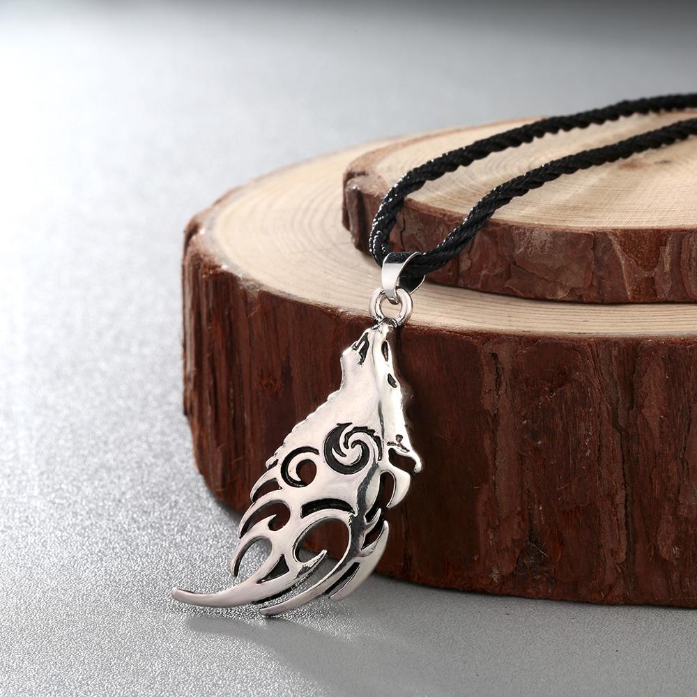 QIAMNI Axe Cross Wing Wolf Eagle Amulet Pagan Talisman Norse Necklace Pendant Slavic Viking Rune Choker Ethnic Male Jewelry Gift