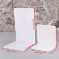2Pcs White Acrylic Bookends L-shaped Desk Organizer Desktop Book Holder School Stationery Office Accessories Dropship