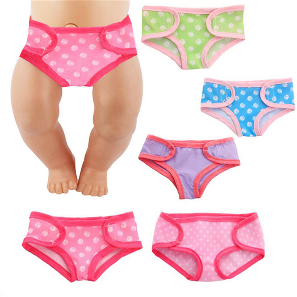 Hot Sale Doll Underpants Swimsuit Diaper Clothes Fit 43cm baby Doll Underwear Suit Children Handmade Doll Toy Accessory