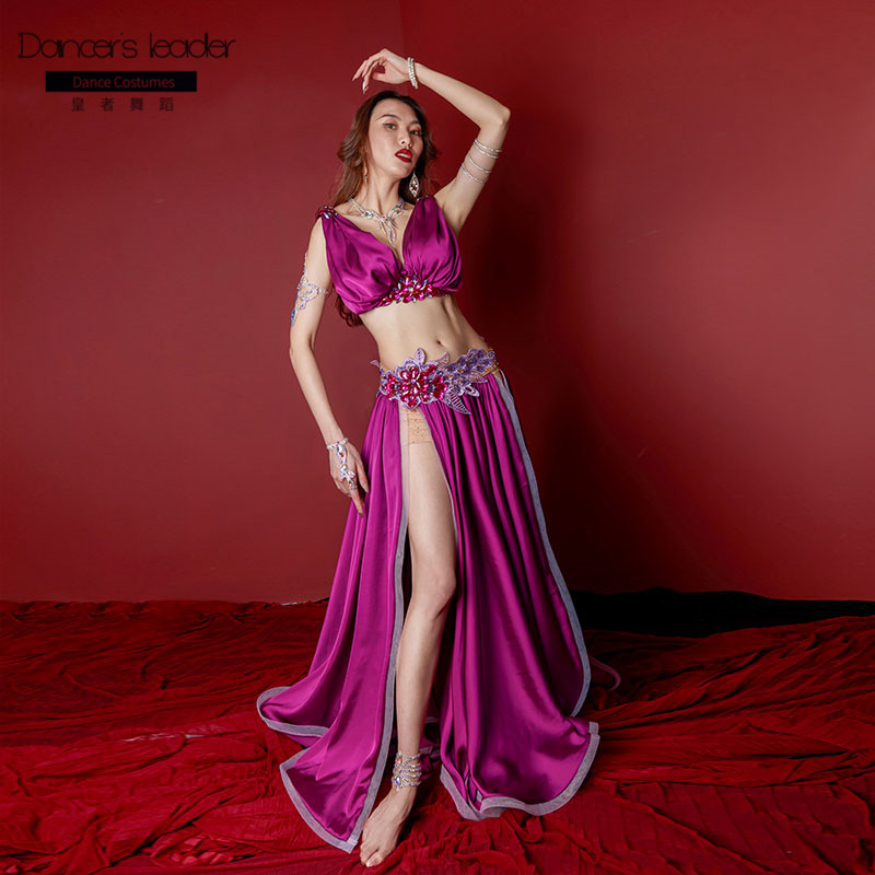 Belly Dance Suit High-end Bra Sexy Split Long Skirt Female Adult Temperament Professional Costume Suit