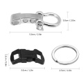 250lbs Outdoor Climbing Hiking Survival Paracord Combo Crafting Kits with Buckles Shackles Key Rings Survival Camping Equipment