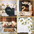 100pcs Balloon Garland Arch Kit White Gold Confetti Balloons Artificial Palm Leaves Birthday Party Wedding Decoration