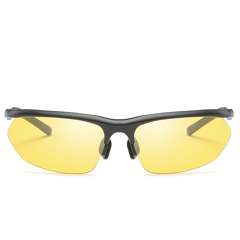 YSO Night Vision Glasses Men Aluminium Magnesium Frame Polarized Night Vision Goggles For Car Driving Anti Glare Glasses 8124