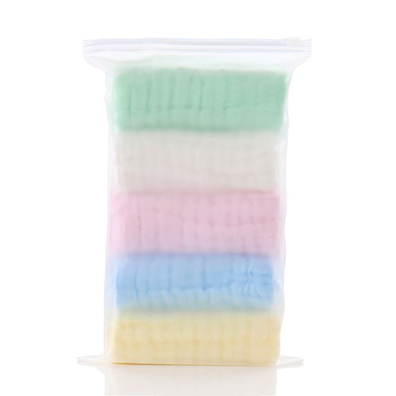 5pcs/lot Baby Handkerchief Square Face Towel Muslin Infant Face Towel Wipe Cloth A2UB