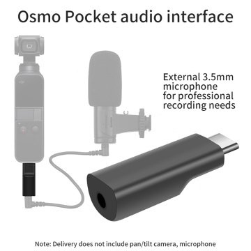 3.5mm Mic Adapter for DJI Osmo Pocket Audio Interface Microphone Adapter for osmo Pocket Accessories
