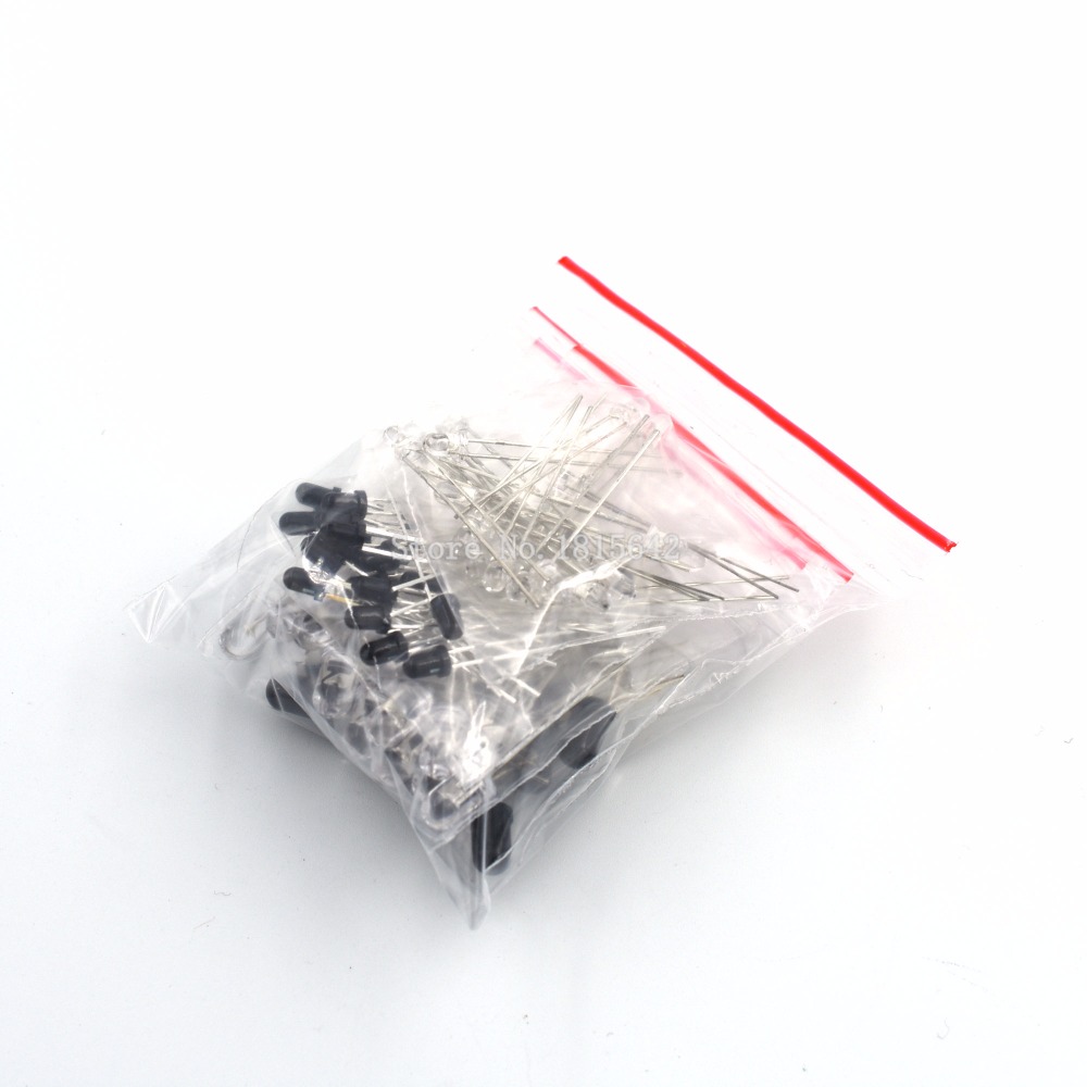 80PCS 4 Value 3mm 5mm 940nm LED Infrared Emitter and IR Receiver Diode IR LED diode Kit