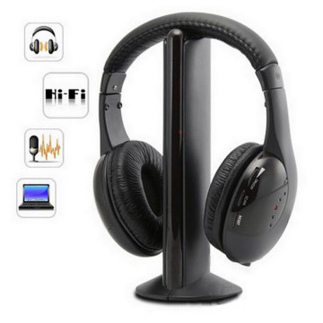 top selling 5in1 Hi-Fi Wireless Headphones Earphone Headset for PC Laptop TV FM Radio MP3 Support Wholesale and Dropshipping