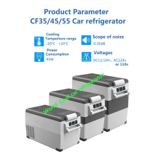 35/45/55LiterAC/DC12/24V Compressor Portable Camping Picnic RV Car Auto Refrigerator Mini Fridge Deep Freezer Cooler Box Travel