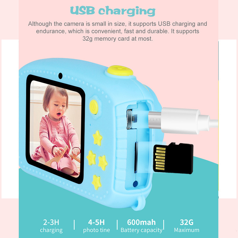 X9P Mini Cartoon Kids Camera Creative Children's Camera HD Digital Camera Portable 1080P Camera For Kids Birthday Christmas Gift