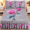 Soft Sanding Fitted Bed Sheet Cover Thicken Bedspread Twin King Queen Size Bed Skirt Wedding Bed Skirt Cover