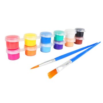 2ml 12 Vibrant Colors Washable Gouache Paint for Kids School Finger Paint For Oil Painting Nail Art Clothes Art Digital