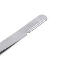 1pc Eyebrow Tweezer with Eyebrow Brush Comb Stainless Steel Eyelashes Extension Tweezers Double Eyelids Pinzette Clip